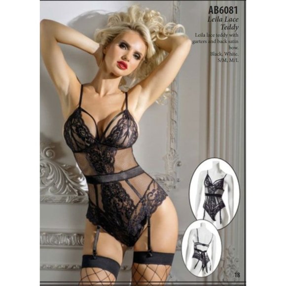 Raveware lace teddy with bow MSRP $47‎ Ambrosia collection - Picture 1 of 4